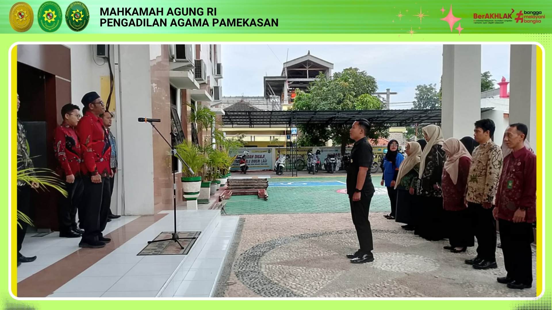 PA Pamekasan Gelar Apel Sore. Tekankan Integritas dan Kualitas Layanan Publik